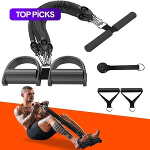 Multifunctional Ab Training Resistance Band, 1 Set Ab Training Auxiliary Foot Pedal Puller, Abdominal Exercise Equipment for Home Gym, Abdominal Muscle Trainer, Ab Workout Equipment