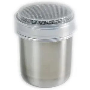 1 Pack Stainless Steel Shaker Sifter Dispenser Duster Container for Cinnamon Flour Powdered Sugar Baking Soda Cocoa Cornstarch etc. (Model-1)