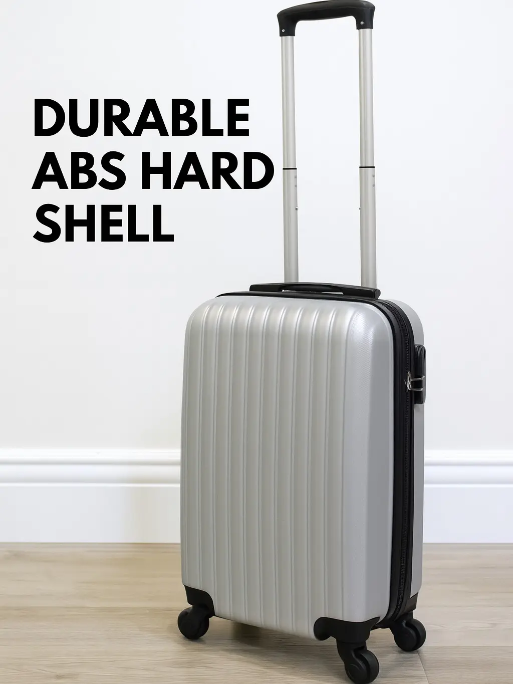Durable 20” Carry-On Luggage – Lightweight ABS Hardshell Suitcase with 360° Spinner Wheels, Built-in Lock & Adjustable Telescopic Handle – Expandable Travel Bag for Business & Leisure