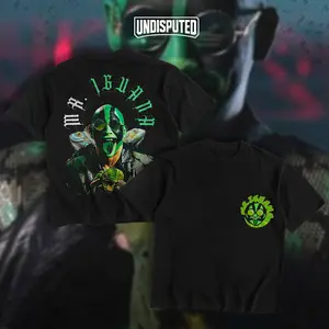 UNDISPUTED MR IGUANA Heavy Cotton Shirt Lucha Libre AAA Tshirt Luchador Wrestling Fan Apparel Menswear Direct-to-garment Breathable Printing