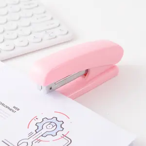 Macaron Color Desktop Stapler, Fashionable & Cute Design, Girly Office Supplies, Easy Operation, Durable for 24/6 Staples, Ideal for School Use