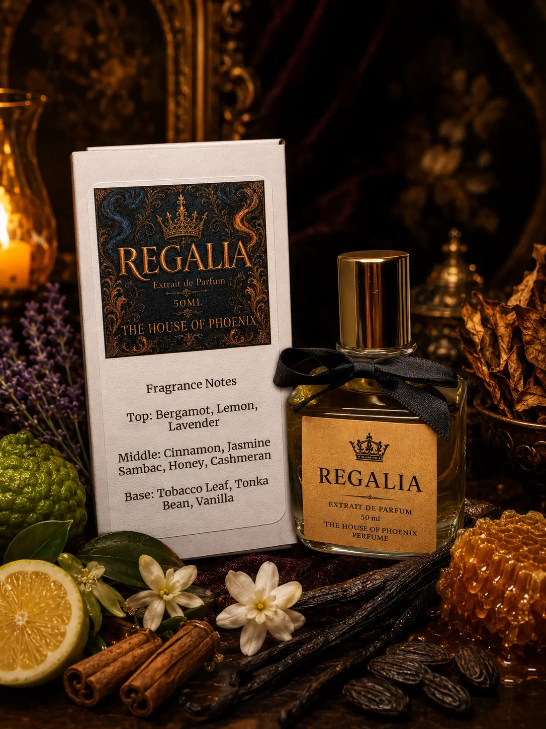 Regalia Extrait de Parfum Unisex 50ml by The House of Phoenix - Designer Bottle Elegant Perfume Mist Flower long lasting perfume Elegant Perfume Mist