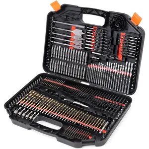 drillbit/screwdriver 246/100-PCS  drill bit kit  set, suitable for wood, thin metal, drilling and screw tightening, a full set of packs, stored in a neat carrying case, reinforced packaging Shank Step Bits