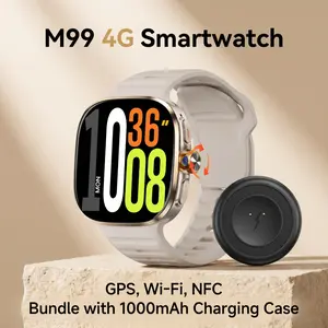 M99 Dual-System Fitness Smart Watch 2.4'' AMOLED Display 1100mAh Battery Rotating Camera Bluetooth Calling NFC Access AI Sports Waterproof Watch Smartwatch For Fitness