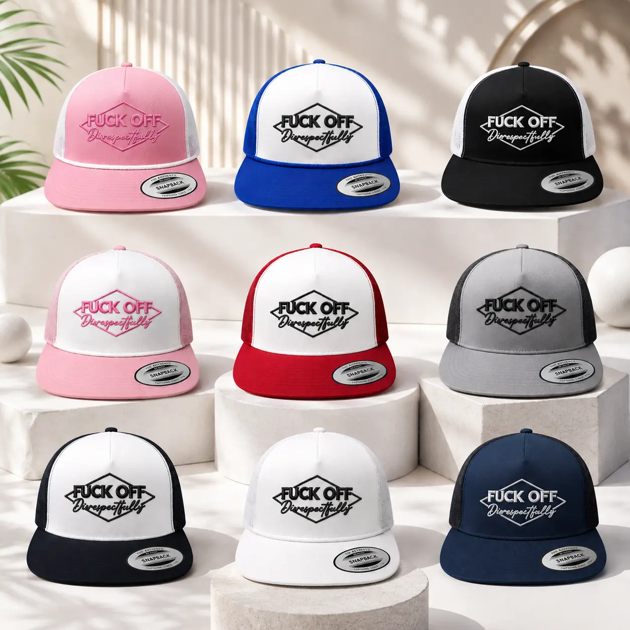 F Off Disrespectfully Embroidered Snapback