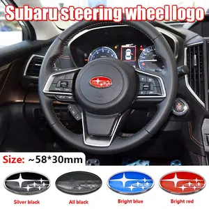 Subaru Universal Steering Wheel Central Emblem Sticker, Abs Material, Fits Brz/legacy/tribeca, Sporty Decoration Accessory