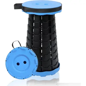 Foldable Telescoping Portable Retractable Stool for Adults, Upgraded Collapsible Folding Seat with 550lbs Load Capacity, Perfect Camping Stool for Outdoor Activities