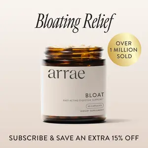 Arrae Bloat | Fast-Acting Bloating Relief Digestive Enzymes & Gas Relief Capsules, 30-Day Supply| Natural Healthcare Dietary Supplement Edible