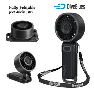 Diveblues Portable Handheld Fan Powerful Turbo Mini Fan High Speed Aero Ultra 12H Max Cooling Time 100 Speeds, Pocket Rechargeable Personal Small Travel GIfts