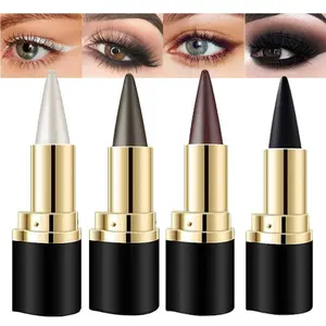 1PCS Black Gel Eyeliner PencilSet,Eye Liner Waterproof Smudge Proof,Cat EyeMakeup Stencil, Eye Black Smokey EyeshadowPalette Stick, Goth Halloween Makeup LiplinerSmooth