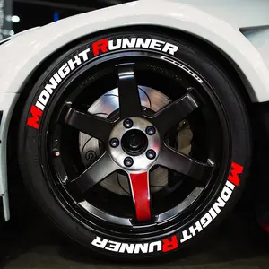 Car Tire Decorative Sticker, 1 Set Waterproof Segmented Car Tire Decal, Decal for Cars, Universal Car Decorative Accessories, Vehicle Exterior Decoration, for Four Car Wheel Without Glue