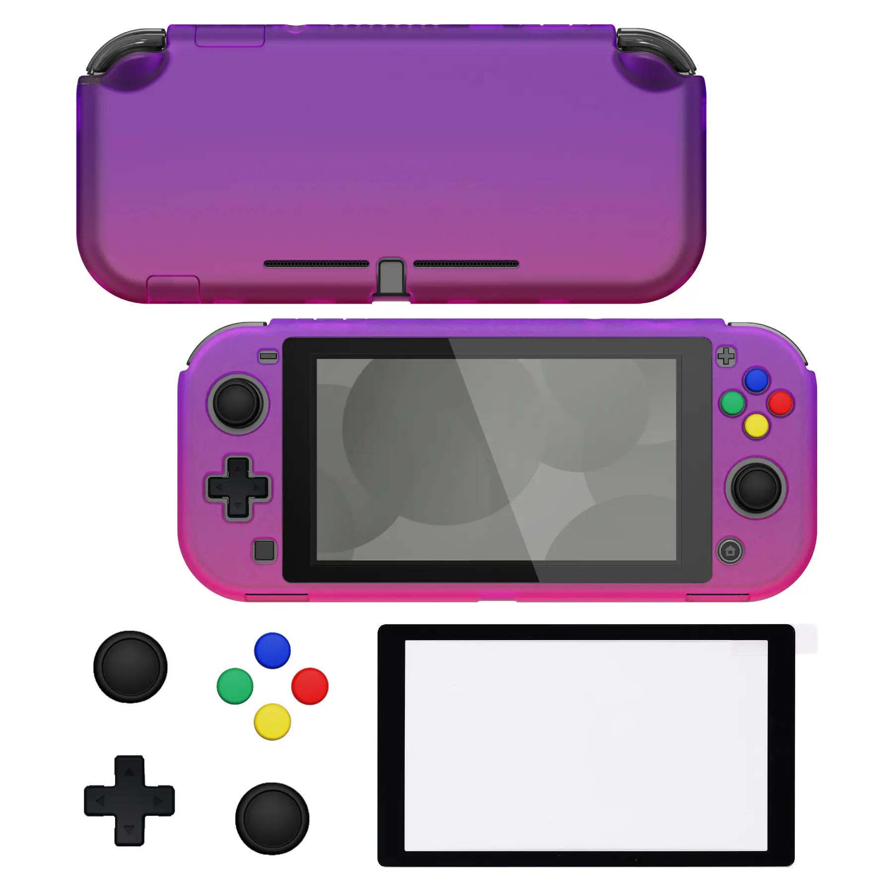 Style 2-Clear Atomic Purple Rose Red