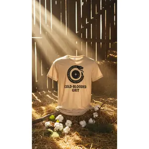 Cold-Blooded Grit Organic Cotton T-Shirt | Rattlesnake Western Graphic