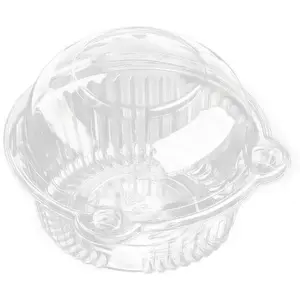 Cupcake Holders Individual,50 PC Cupcake Containers Disposable Clear Plastic Single Muffin Dome Holders Cases Individual Cake Boxes Bulk