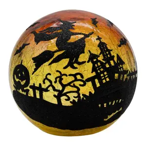LumaBase Battery-Operated Halloween Glass Globe