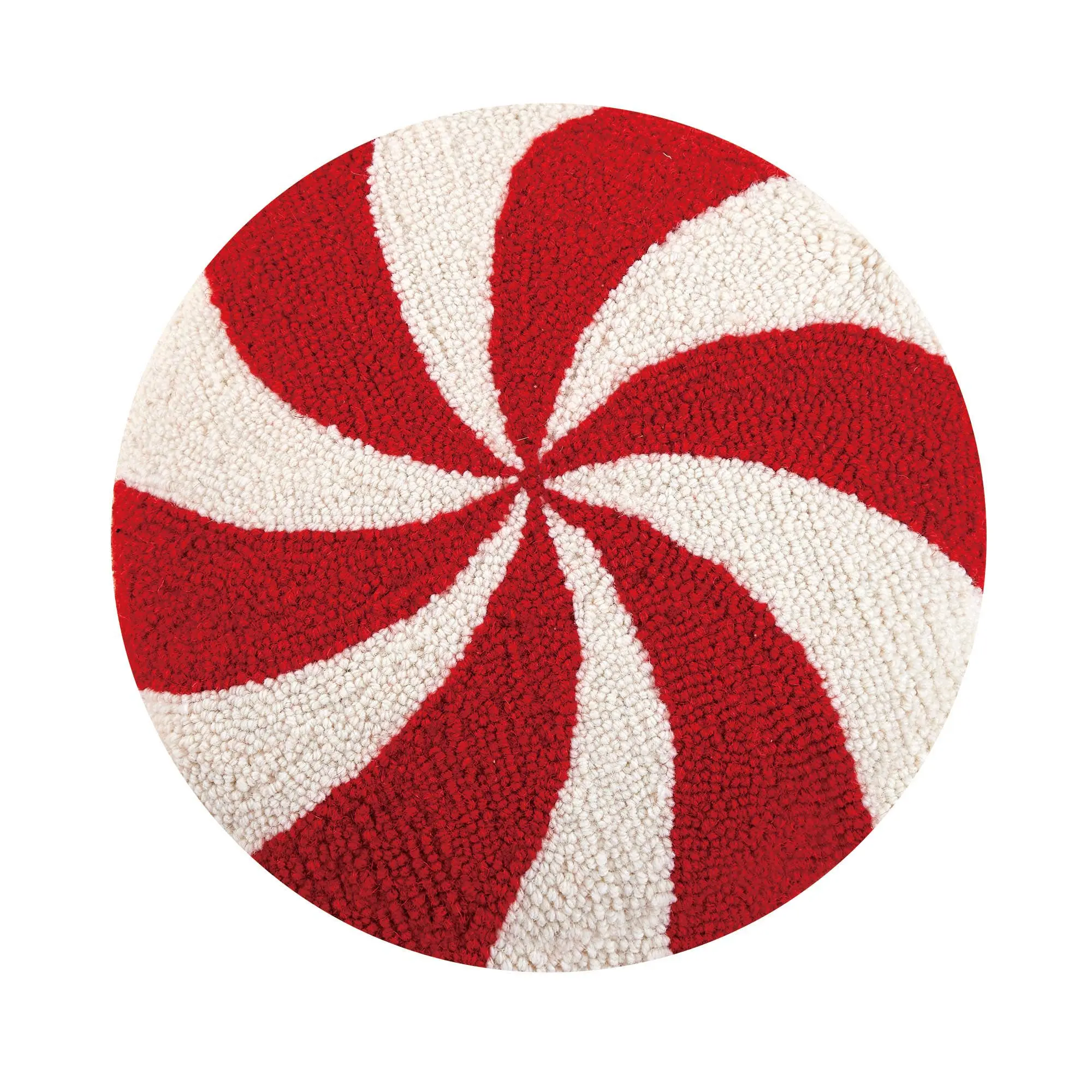 PEPPERMINT CANDY HOOK PILLOW