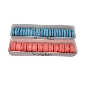 French Macarons - Macaron Bites Blueberry and Strawberry Macarons, 24 Count