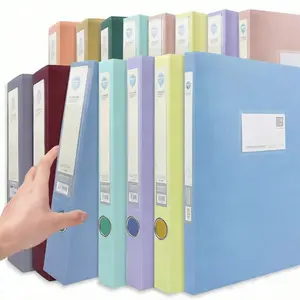 Set of 5 Morandi And Vintage Colored A4 Storage Boxes Made of Plastic, Featuring a Lid，Portable File Folder，Perfect for Document Storage, Contract Files,Office Stationery Supplies & Student Test Paper Storage Folder