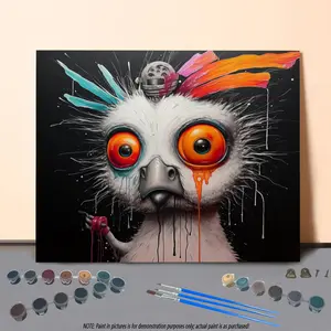 Cartoon Painting By Numbers Kit, 1 Set Diy Paint By Numbers Kit, Wall Art Decoration for Home Living Room Bedroom