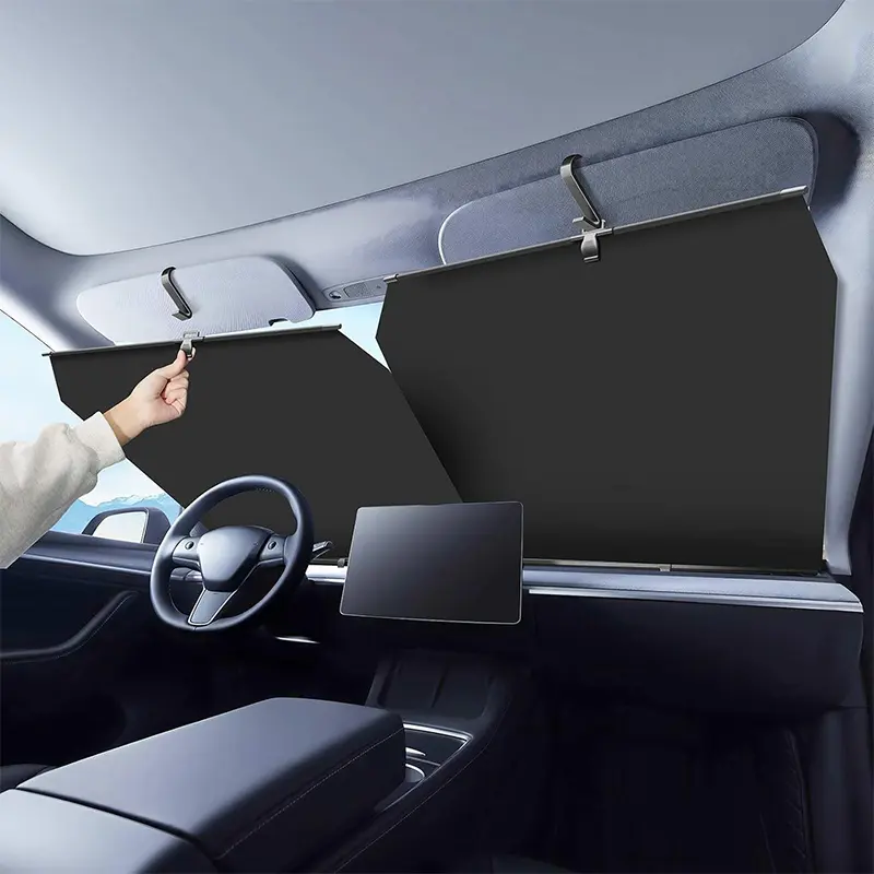 Retractable Car Windshield Sun Visor - Durable UV Protective Sun Shade, Windscreen Shade Cover for Summer Vehicle Heat Protection Automotive Accessory, Durable Sun Shade