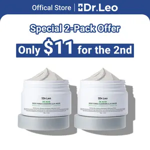 Dr.Leo Deep Pore Cleansing Clay Mask 2PCS | Amazon White & Glacier Clay + Salicylic Acid for Oil Control & Blackhead Care