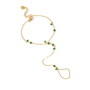 Emerald Hand Chain