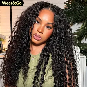 OQ HAIR Deep Wave Wear And Go Glueless Wigs Pre Bleached Tiny Knots Pre Cut Lace 7x5 HD Lace Wigs For Black Women #TikTokShopBacktoSchool