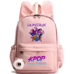 2026 New KPOP Witch Hunters Cute Rabbit Ears Personalized Backpack College Style School Bag