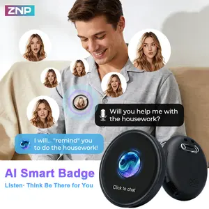 ZNP AI-Badge, Features a pin-style design, Pin Design AI Companion, Perfect Gift for  boys and girls, emotional companionship, and ease of use. Features a pin-style design, perfect for gifting. AI dialogue capabilities, suitable for games and learning.