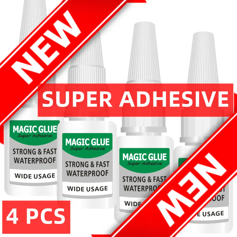 4-Pack Ultra-Strong Metal Repair Super Glue - Instant Bonding, Long-Lasting Hold on Metal, Wood, Glass, Leather, Plastic, Ceramics - Ideal for Home Fixes, DIY Projects, Industrial Use