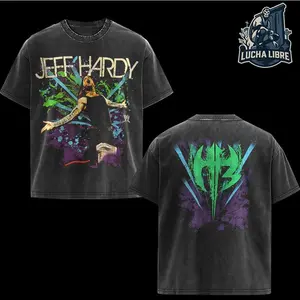 JEFF HARDY EXTREME ICON Premium American-Made Washed T-Shirt, WWE Enigma-Inspired Graphic Design, Short Sleeve Grunge Streetwear Top, Pre-Washed Cotton Fabric for Durability & Comfort – Men’s Wrestling Fan Shirt