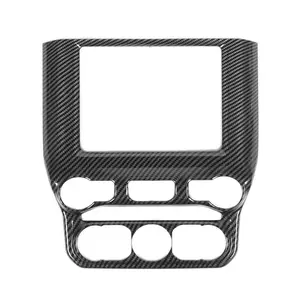Car Decorations, Decal for Cars, Carbon Fiber Custom Interior Center Console Dash GPS Navigation Panel Trim, ABS Material Dashboard Sticker for Dodge RAM 1500 2018+ Car Accessory