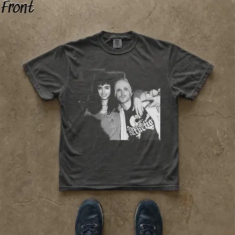 Men's Fitted Vintage Graphic T-Shirts - Mens Clothing, 2000s Cute Short-Sleeve Crew Neck Cotton Apparel T-Shirt, Streetwear Clothing Digital Print Vintage TV Show Casual All-Seasons Tops