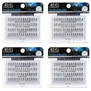 Individuals False Eye Lashes Long Black 4 Pack
