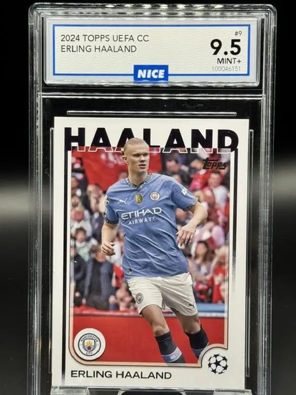 Erling Haaland 2024 Topps UEFA CC Soccer Card #9 Graded Mint 9.5