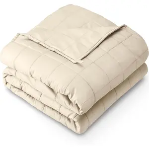 Twin or Full Size 10lb (40" x 60") - All-Natural 100% Cotton - Blanket Nontoxic Beads (Sand, 40"x60")