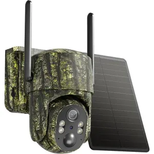 4G Cellular Trail Camera - 360�� Full View, Motion Activated, Night Vision, Waterproof, Solar Powered, Wireless Outdoor Game Camera with Built-in SIM Card Survival Tools Survival Kit