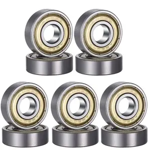 10-Pack Mini Deep Groove Ball Bearings 608zz/623zz/624zz/625zz/626zz/627zz/628zz/629zz, Dual-Sided Sealed Dustproof Bearings, 3D Printer Motor Pulley Toy Accessories