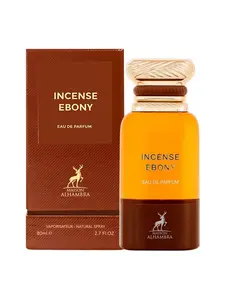 MAISON ALHAMBRA Ebony Incense Eau de Parfum, Dark Wood Scent with Smoky Incense and Leather, Unisex Earthy Woody Fragrance, 100ml (3.4 oz)