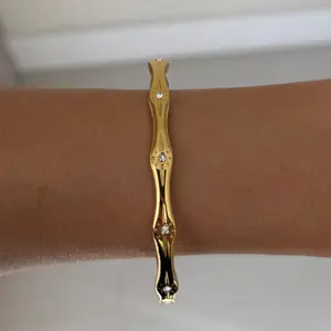 EVRY JEWELS Gold or Silver Plated Women's Hypoallergenic Milkyway Bangle Bracelet