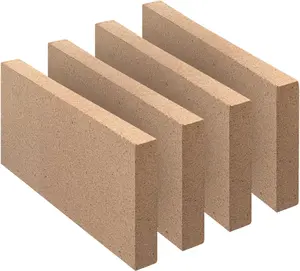 Food Grade Insulating Clay Fire Bricks 4-Pack 3000F Size 9" x 4-1/2" x 3/4" Replacement for Wood Stoves Fireplaces Fire Pit Kiln Pizza Oven