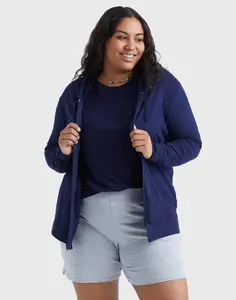 Hanes Just My Size Women's Full-zip Slub Hoodie (plus ) Intimates Comfortable Fit Soft Stretch Fabric Breathable Oj168 Pullover Womenswear