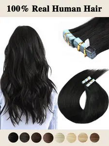 Invisible Tape in Hair Extensions Human Hair Injection Tape-ins with 10 PcsTape-ins Edge Tape in Extensions Human Hair Thick for Women