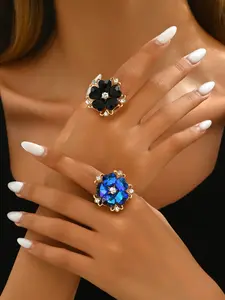 Elegant Heart-Shaped Ring, Sparkling Diamond Accents, Perfect for Daily Commute & Vintage, High-Quality Fashion Accessory