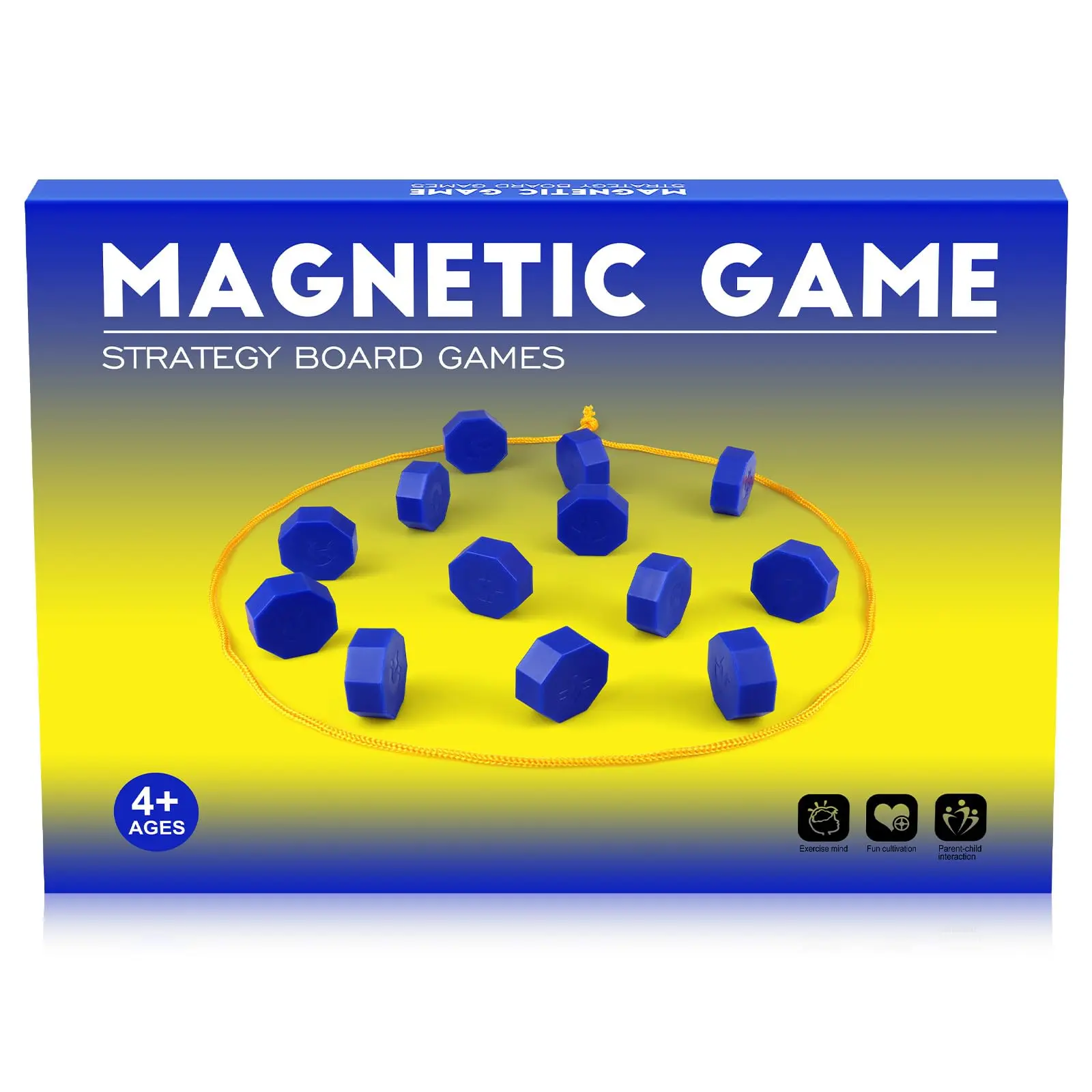 Chess Game with Rope, Portable, Magnetic Chess Set, 1 Box Chess Board Game, Suitable for Home Parties Travel Camping, Educational Strategy Game for Kids and Adults, 2 Player Game