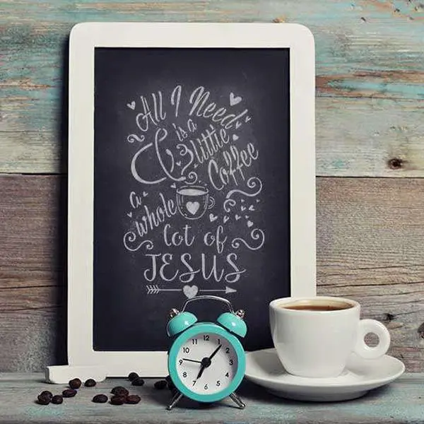 Coffee and Jesus Wall Stencil