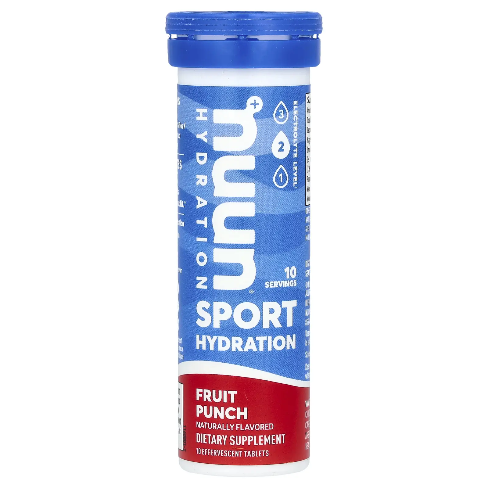 Nuun Sport Hydration, Effervescent Electrolyte Drink, Fruit Punch, 10 Tablets