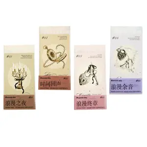 4 types 1 type 6 letter paper 3 envelopes Simple letter paper envelope set Western style Korean light retro style DIY blessing handwritten letterhead letterhead letter paper envelope set