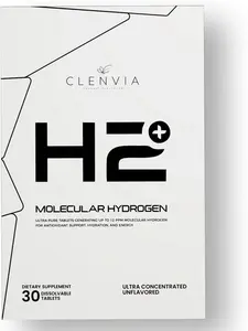 Molecular Hydrogen Tablets with Magnesium – 12 PPM Hydrogen Water Tablets for Drinking Water – Antioxidant Support for Cellular Energy, Recovery & Mental Clarity – Non-GMO, Unflavored (30 Tablets)