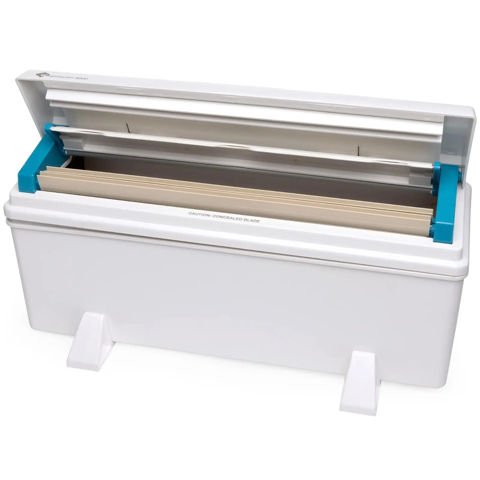 IDL Packaging WP-179DA 12" FoilMaster Dispenser for Aluminum Foil Roll, White – Professional Dispenser with Cutter for Foil Wrap – Hidden Blade, Smooth and Safe Cutting